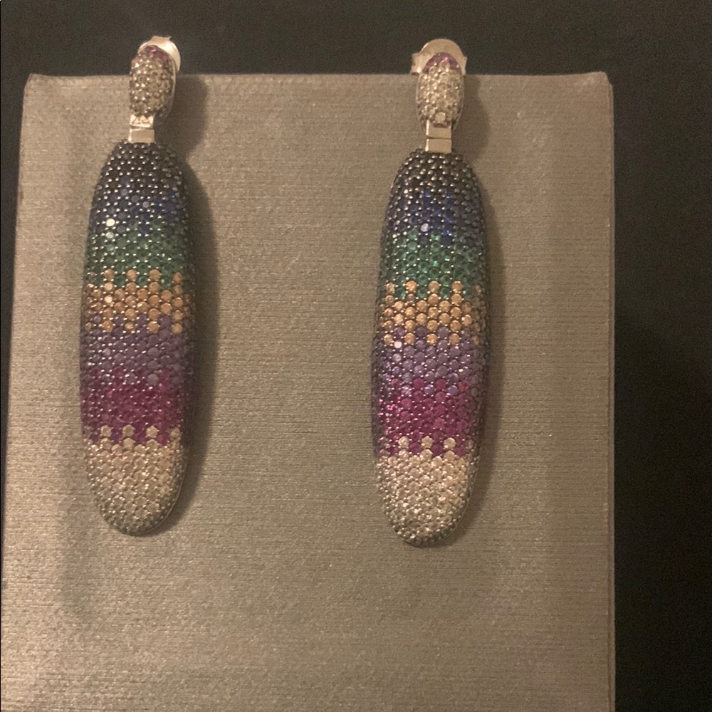 Multicolor Crystal Drop Earrings